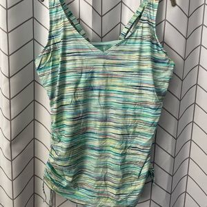 Lands End DDD-Cup Chlorine Resistant Adjustable V-neck Underwire Tankini Top
